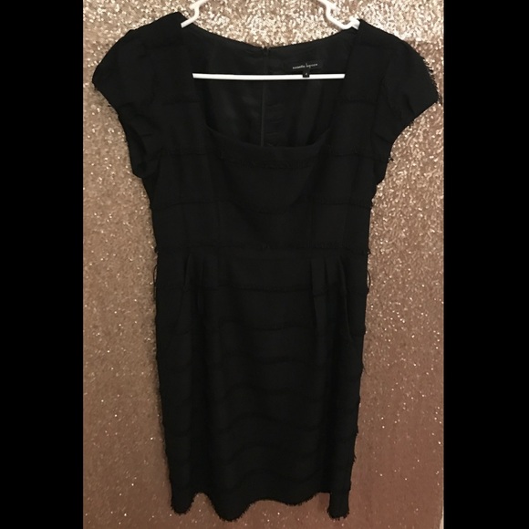 Nanette Lepore Fringe Tonal Stripe Dress Sz 4 EUC - Picture 3 of 4